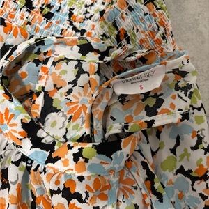 Floral Print Dress with Smocked Detail